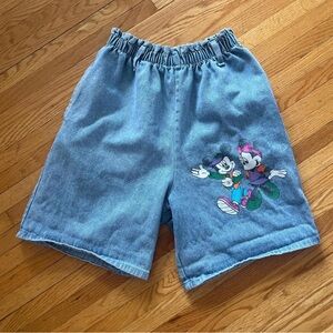 Vintage Mickey and Minnie Denim Shorts